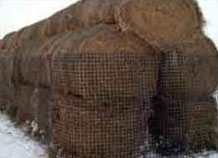 Use heavy duty Deer Fence to protect hay stacks and food storage